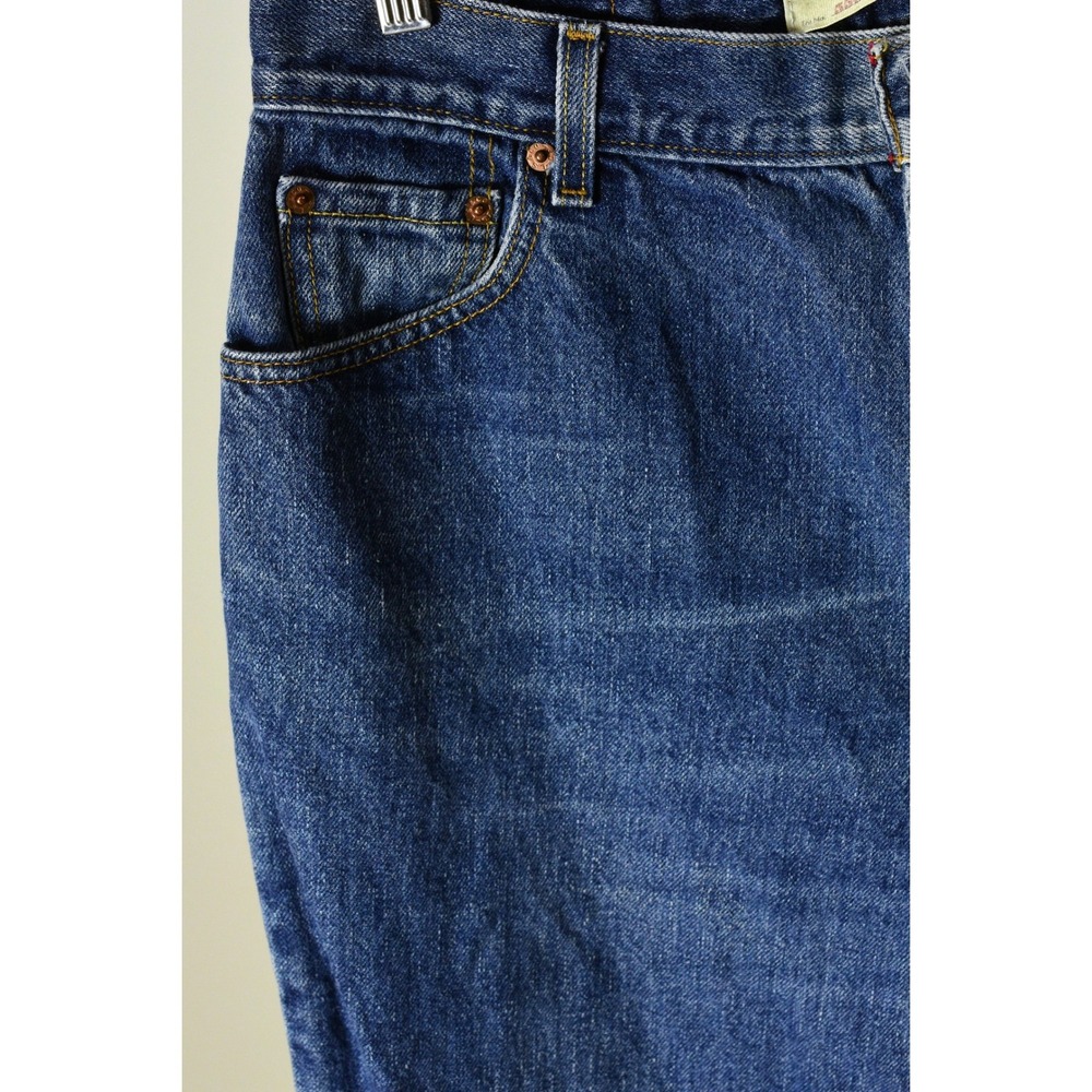 90s Vintage Levis 550 Relaxed Tapered Jeans Womens 14 Dark Stone Wash Denim - Picture 9 of 9